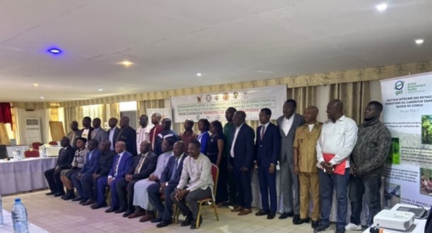 Participants gather at the workshop in Kribi to discuss the Transboundary Agreement between Cameroon and Equatorial Guinea around the Campo-Ma’an (Cameroon) and Rio-Campo (Equatoria Guinea) landscape