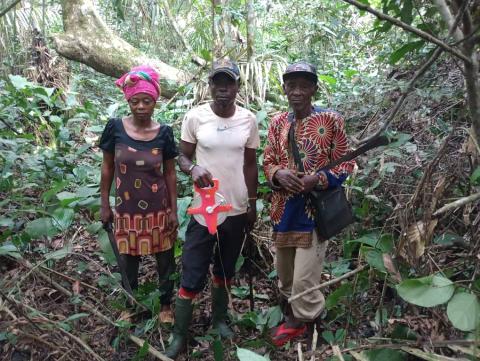 Demarquating the site for the garden of medicinal plants
