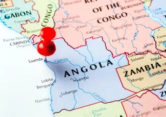 Angola and pin