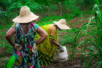 Libreville Gabon-women in straw hat