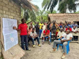 Villagers during FPIC