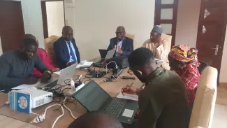 Andre Toham giving clear directives of what is expected of team Cameroon at GEF Global Forum