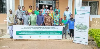 Stakeholders pose at Djoum Council after concertation